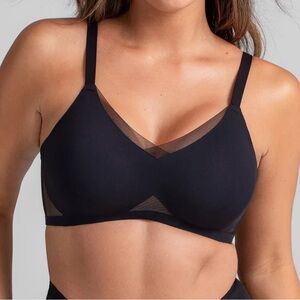 NWT Honeylove CrossOver Bra size XL color classic mesh liftwear new black unworn